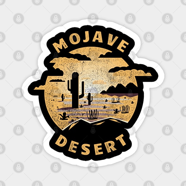 Mojave Desert Desert Illustration Vintage Souvenir Magnet by grendelfly73