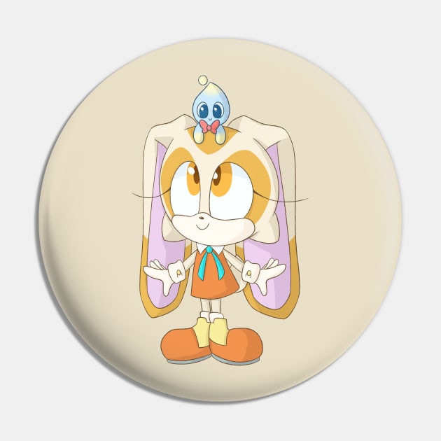 Sonic inspired: Cream the Rabbit and Cheese the Chao Pin by SpookytheKitty2001