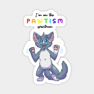 Pawtism Spectrum ActuallyAutistic Pride Magnet