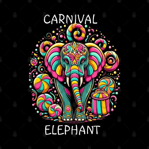 Majestic Elephant With Vibrant Facial Designs by coollooks