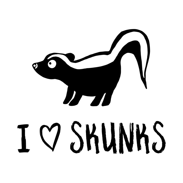 I Heart Skunks for Skunk Lovers by Mochi Merch