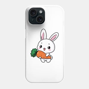 Cute Bunny holding a carrot Art Phone Case