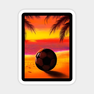 Island palm football Magnet