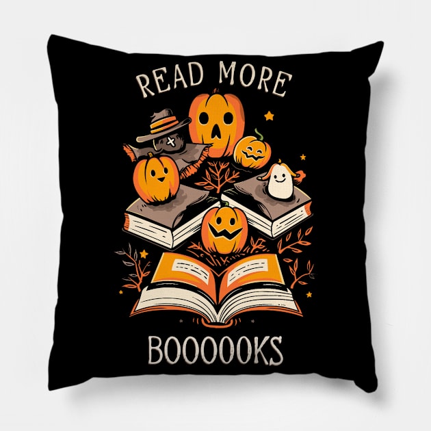 Spooky Teacher Halloween TShirt, Librarian Top, Book Lover's Trick or Treat Apparel, Gift for bookworms Pillow by Indigo Lake