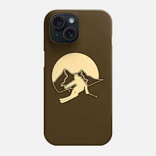 Skier in Ivory Phone Case