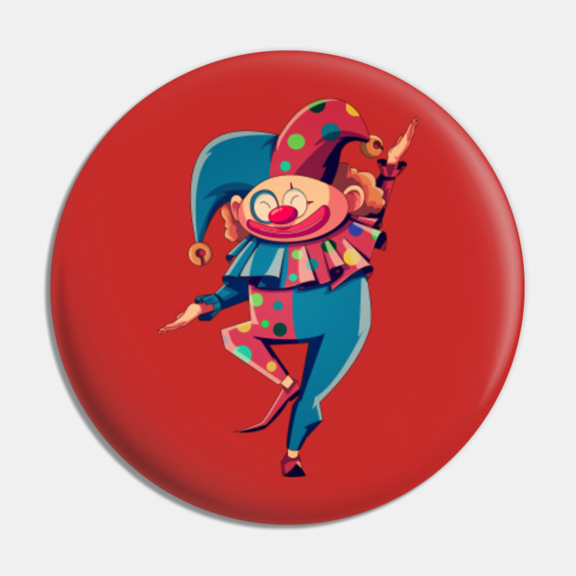 Funny Dancing Cartoon Clown Joker Dancing Clown Pin Teepublic