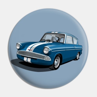 Ford Anglia in blue Pin