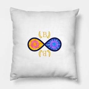 Infinity Symbol - Letter B Pillow