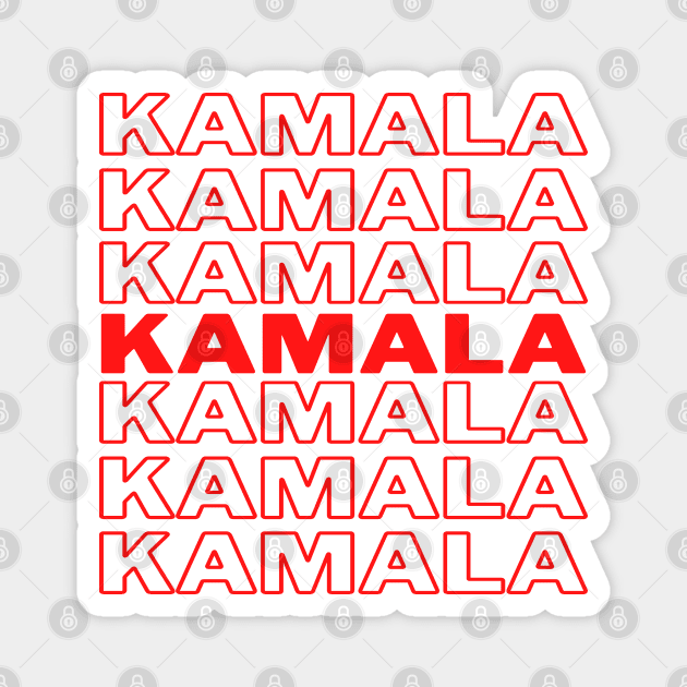 Kamala Harris For President 2020 Support for Kamala Thank You Bag Typography Magnet by Shirtz Tonight