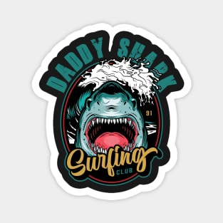 Daddy Shark Retro Magnet