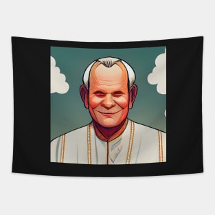 Pope John Paul II | Comics Style Tapestry