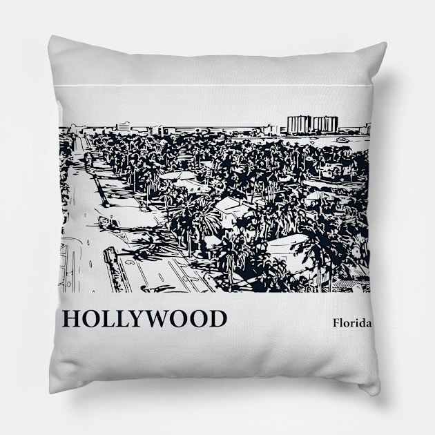 Hollywood - Florida Pillow by Lakeric