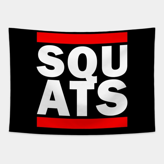 Squats Gym Parody Shirt (For Dark Colors) Tapestry by Lord Teesus