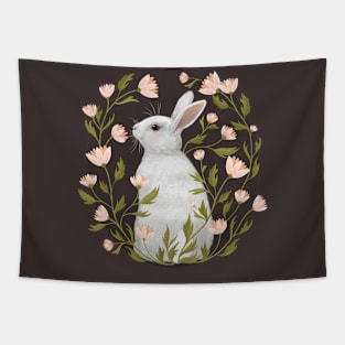 White Rabbit Floral Tapestry