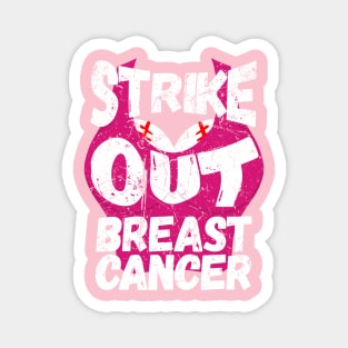 Baseball Boobs Strike Out Breast Cancer Magnet