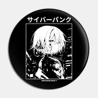 Cyberpunk Girl Manga Aesthetic Goth Grunge | Black Pin