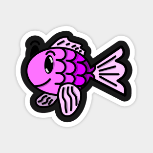 Pinkish Purple Fish Magnet