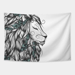 Poetic Lion Tapestry