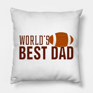 Simple World's Best Dad Typography Football Pillow