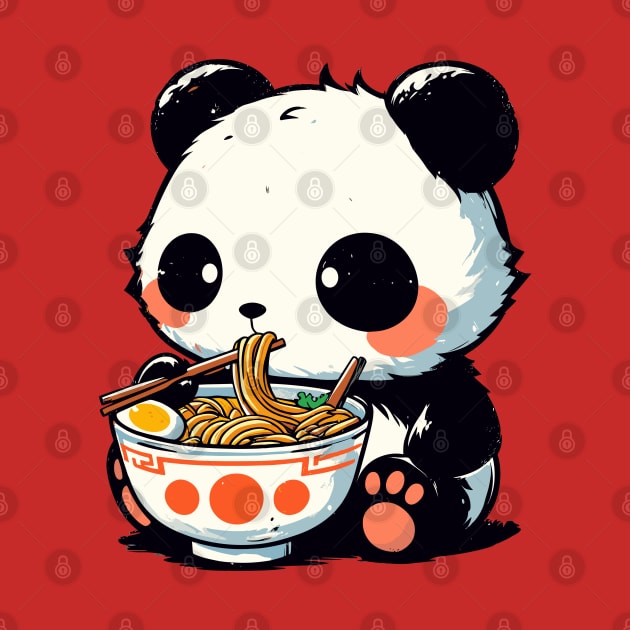 Kawaii Ramen Panda by TomFrontierArt