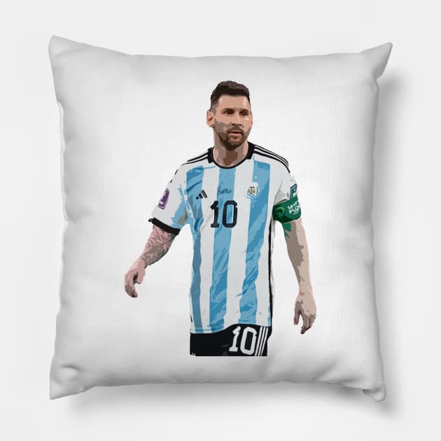 Messi Jersey Pillow by Fatal_Des