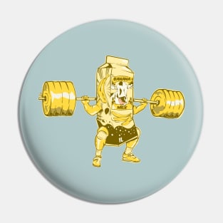 Banana Milkshake cartoon Exercising Pin