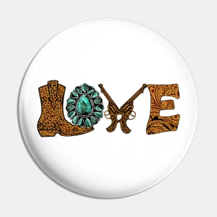 Western Sublimation Love T-Shirt Pin