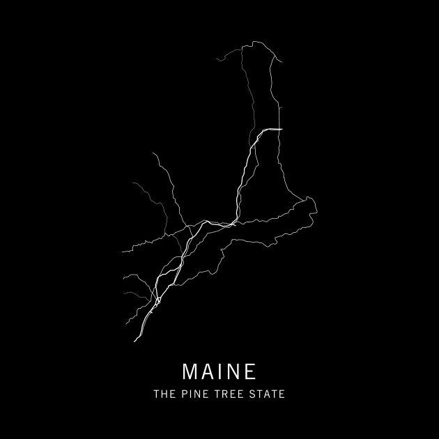 Maine State Road Map by ClarkStreetPress