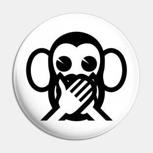 3 Wise Monkeys Iwazaru 言わざる Speak NO Evil Emoji Pin