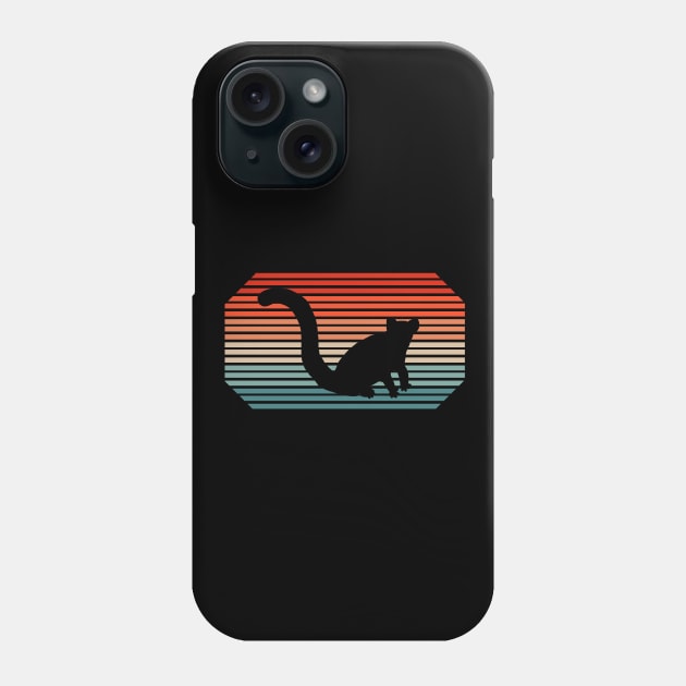 Retro ring-tailed lemur design sunset animal love lemur Phone Case by FindYourFavouriteDesign