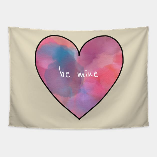 Be Mine Valentine Heart Tapestry by faiiryliite