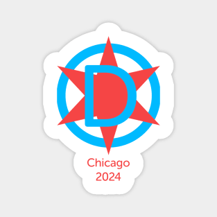 2024 Democratic National Convention Chicago Big Red Star Magnet