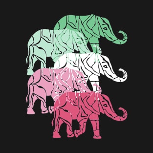 Abrosexual Pride Flag LGBTQ LGBT Abro Pride Elephants T-Shirt