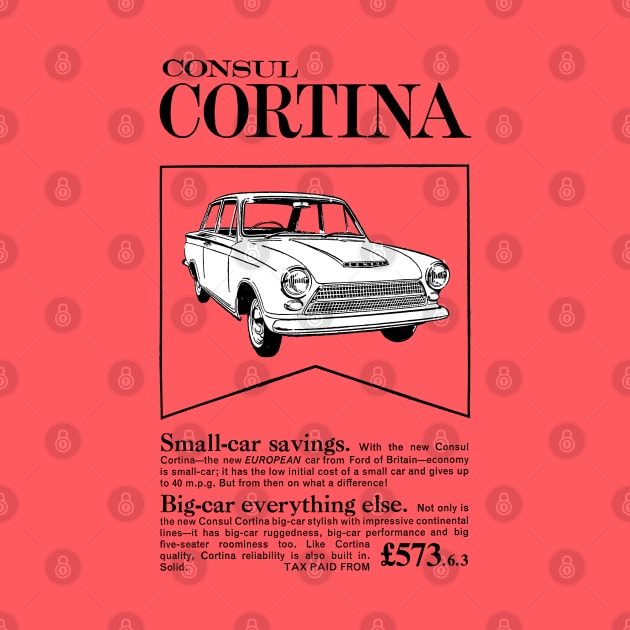 FORD CONSUL CORTINA - dealer advert by Throwback Motors