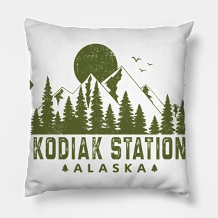 Kodiak Station Alaska Mountain Souvenir Pillow