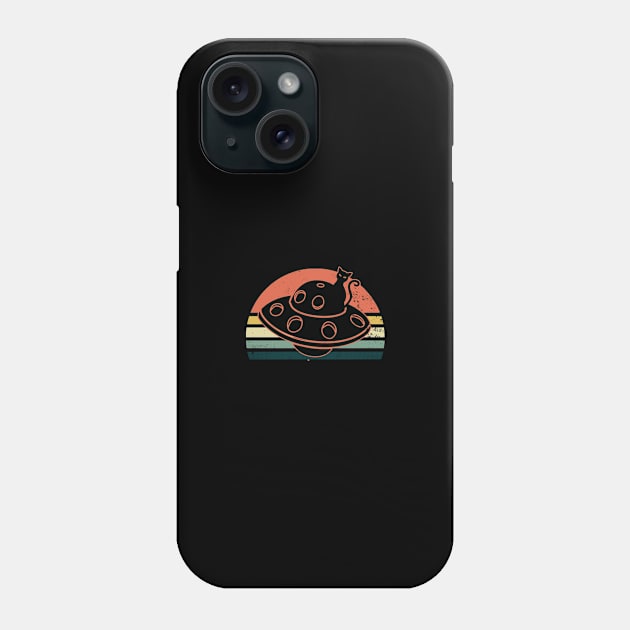 UFO Cat Shirt | Vintage Retro Sunset Gift Phone Case by Gawkclothing