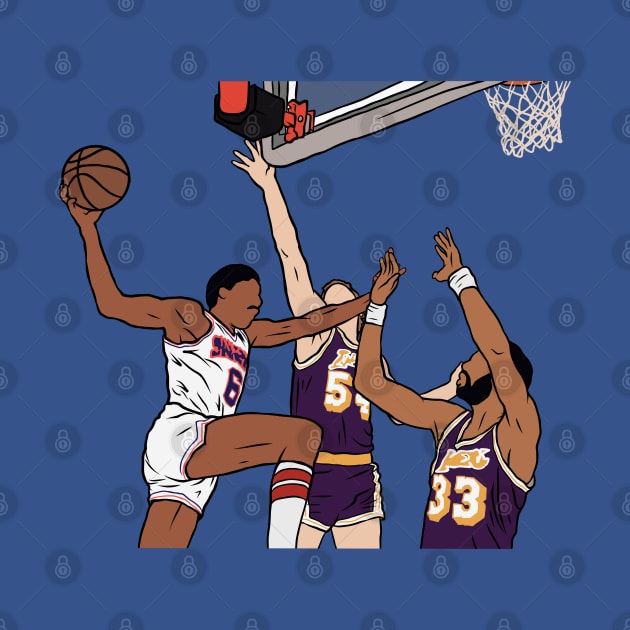 Dr. J Iconic Reverse Layup by rattraptees