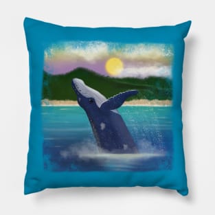 Humpback Whale at Sunset Original Pillow