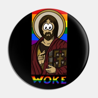 Woke Jesus - Rainbow Pin