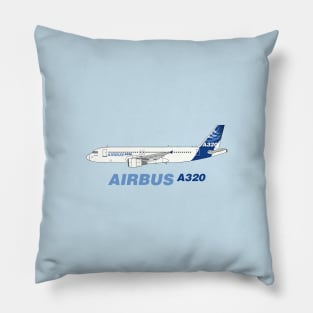 Airbus A320 Illustration Pillow