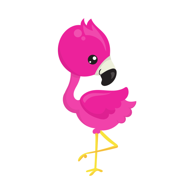 Cute Flamingo, Pink Flamingo, Baby Flamingo, Bird by Jelena Dunčević