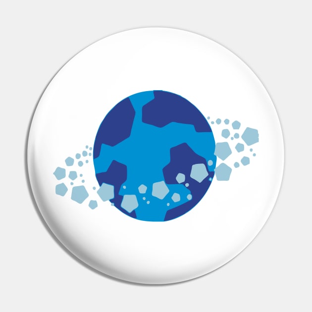 Ice-Ring Planet Icon Pin by AustralianMate