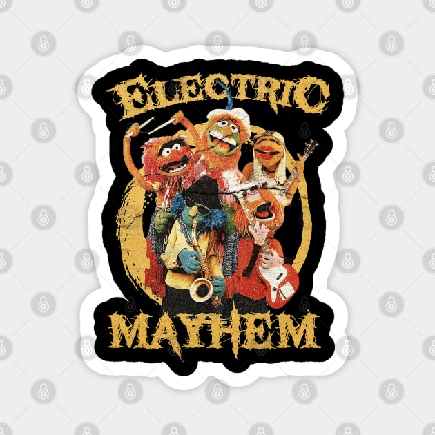Electric Vintage Mayhem Magnet by GW ART Ilustration