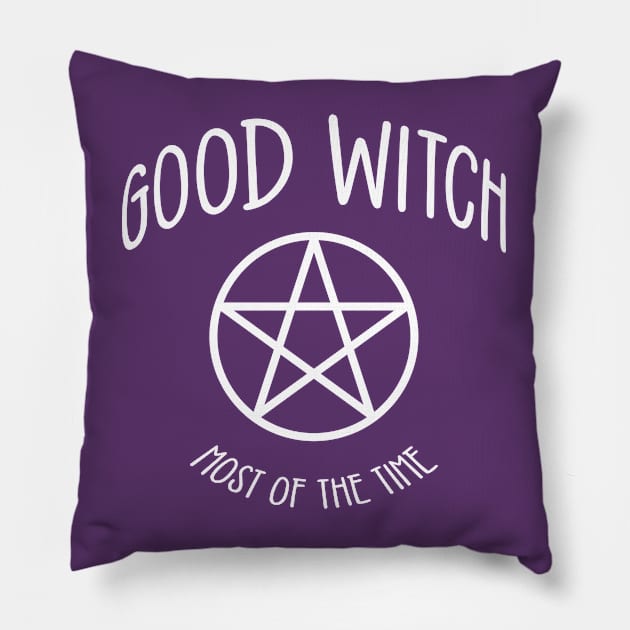 Good Witch Most of the Time! Funny Cheeky Witch® Pillow by Cheeky Witch