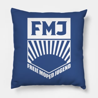 FMJ - Free Moped Youth Logo (White) Pillow