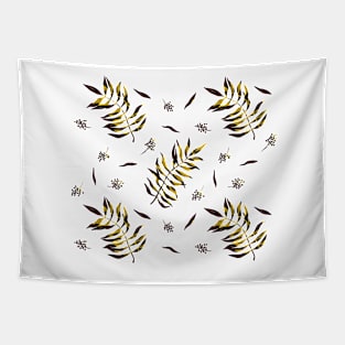 Yellow Exotic Plants Tapestry