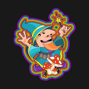 Trippy Psychedelic Magic Mushroom Wizard T-Shirt