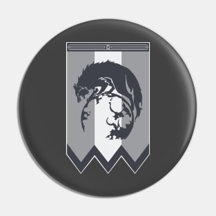 Ashen Wolves Banner Pin