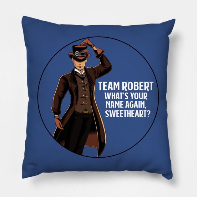 Team Robert 2020 with white text Pillow by StarsHollowMercantile