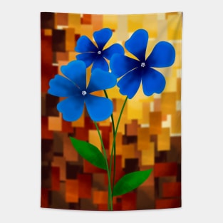 Blue Flowers Tapestry